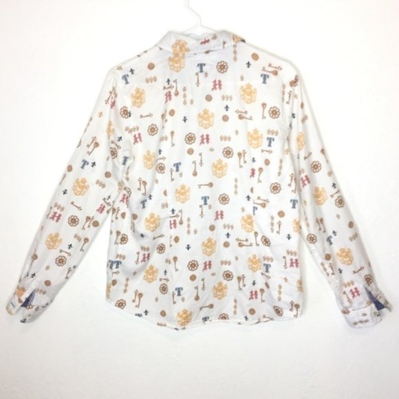 Tommy Hilfiger LS Button Up Shirt White Keys ac291 - Picture 6 of 8